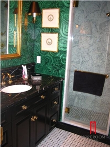 Green Malachite Green Serpentine Stone for Bathroom Decoration