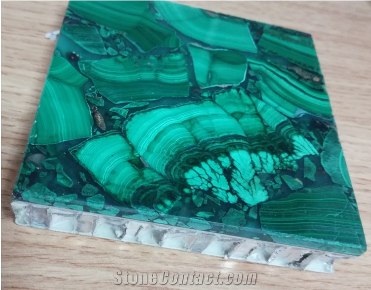 Italian Malachite Raw Jade Composite Honeycomb Panels for Wall and Countertop