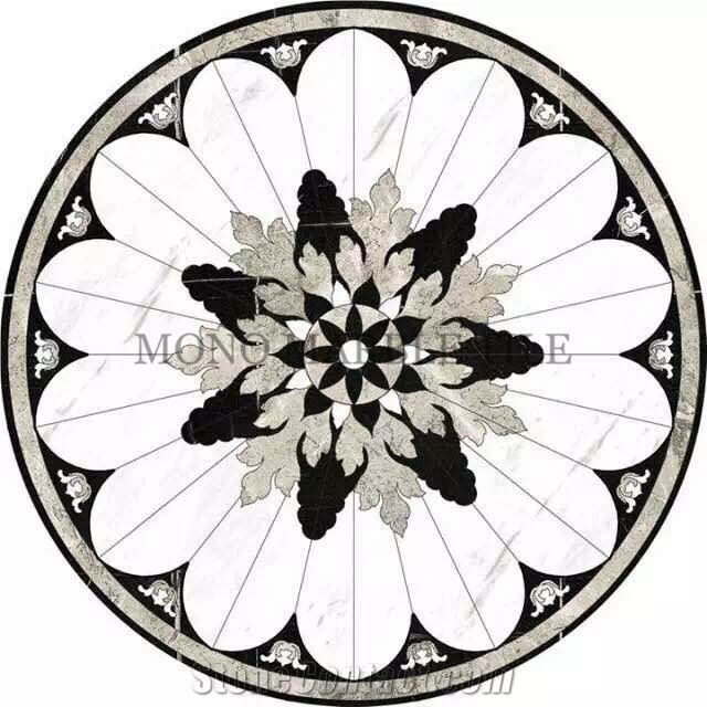 Middle East Colorful Water Jet Medallion Marble Stone Tile for Sale