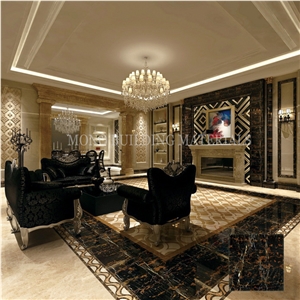 Middle East Hot Sale Portopo Laminated Marble Floor Design Pictures
