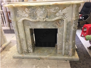 Promotional Discount Price White Carrara Marble Fireplace Design in Stock