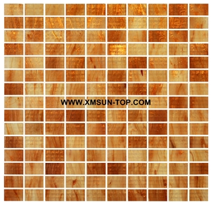 Beige Glass Mosaic/Square Glass Mosaic/Mosaic Pattern/Floor Mosaic/Wall Mosaic/Polished Mosaic//Interior Decoration/Customized Mosaic Tile/Mosaic Tile for Bathroom&Kitchen&Hotel Decoration