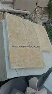 Beige Limestone Mushroomed Stone(20*40*4cm)/Beige Limestone Mushroomed Cladding/Beige Mushroom Stone/Building Stone/Mushroom Wall Cladding/Limestone Mushroom Wall Tile