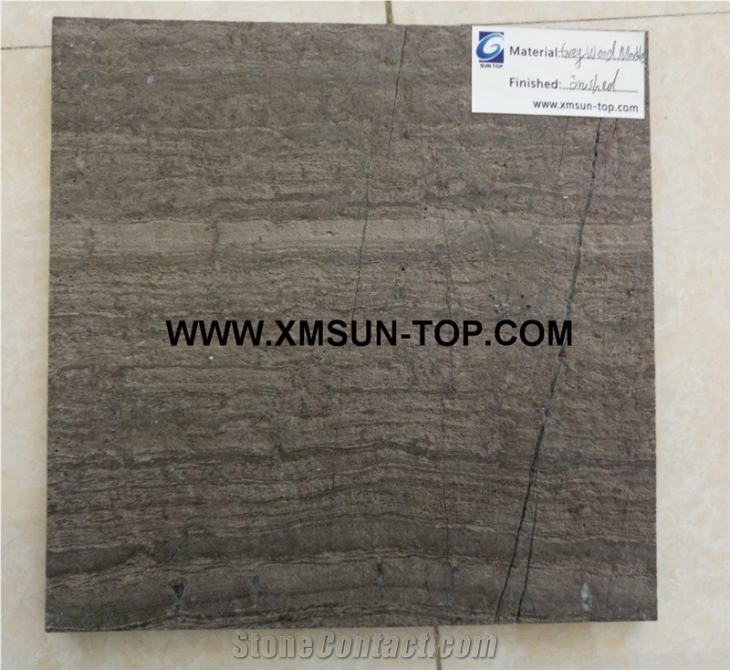 Brushed Grey Wood Veins Marble Tiles&Cut to Size/Grey Wooden Marble Floor Tiles/Grey Wood Grains Marble Wall Tiles/China Grey Serpeggiante Marble Pavers/Grey Wood Marble for Wall Covering&Flooring