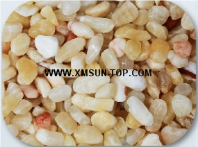 Crystal Yellow Pebbles with Different Size(Machine Cutting)/Yellow Pebbles/Round Pebbles/Pebble for Landscaping Decoration/Wall Cladding Pebble/Flooring Paving Pebble