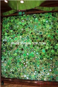 Green Gemstone Slabs&Tiles/Green Semiprecious Stone Panels/Green Precious Stone Slabs/Green Semiprecious Stone Wall Covering/Interior Decoration