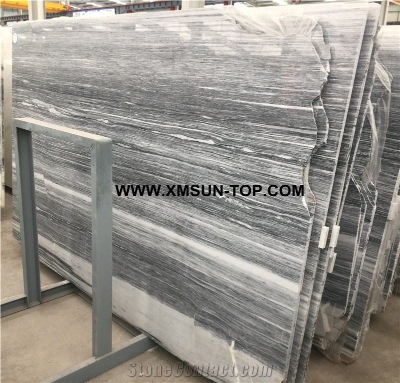 Grey Wood Grain Marble Tiles&Slabs/Wooden Grey Marble Slabs/Grey Serpeggiante Marble Slabs/China Serpeggiante Marble Panels/Grey Wood Veins Marble Slabs/A Grade Quality