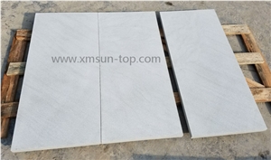Honed White Sandstone Tiles&Cut to Size/Pure White Sandstone Floor Tiles/Snow White Sandstone Wall Tiles/White Standstone Pavers for Wall Cladding&Floor Covering/White Sandstone Panels/High Quality
