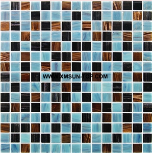 Mixed Color Glass Mosaic/Square Glass Mosaic/Mosaic Pattern/Floor Mosaic/Wall Mosaic/Polished Mosaic/Customized Mosaic Tile