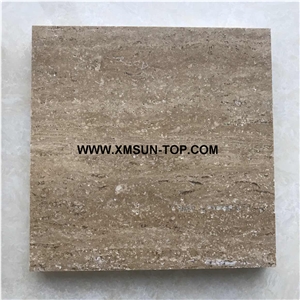 Polished Coffee Travertine Tiles&Cut to Size/Coffee Travertine Wall Tiles/Coffee Travertine Floor Tiles/Coffee Travertine Pavers for Flooring & Wall Covering/Interior Decoration
