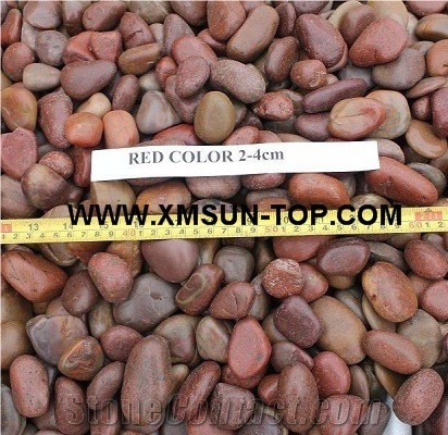 Red River Stone&Pebbles (2-4cm)/Mixed Pebble Stone/Round Pebbles/Pebble for Landscaping Decoration/Wall Cladding Pebble/Flooring Paving Pebble/Ordinary Polished Pebbles/High Quality