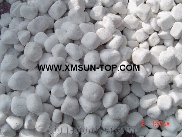 Snow White River Stone&Pebbles with Different Size/Mixed Pebble Stone/Round Pebbles/Pebble for Landscaping Decoration/Wall Cladding Pebble/Flooring Paving Pebble/Ordinary Polished Pebbles/High Quality