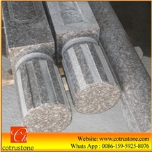 Best Selling China Natural Pink G664 Granite Handrail for Project,G664 Granite Balustrade, Bainbrook Peach Granite Balustrade, Granite Balustrade & Railing,High Quality Carved Balustrade