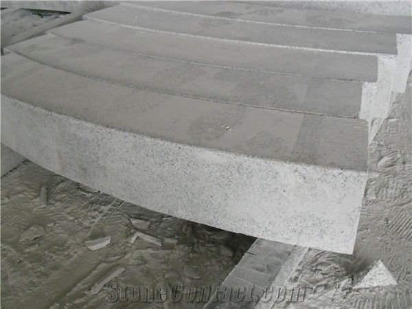 China Cheap Popular G603 Grey Granite Flamed Bevel Edge Kerbstones ...