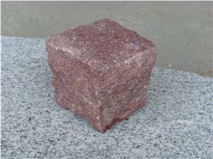 China Natural Danyang Red Natural Red Porphyry Cube Stone,Dayang Red Porphyry Cube Stone,G699 Granite Cobble Paver/Red Granite,Putian Red,Danyang Red Porphyry Cube Stone,G699 Granite/Patio Paving