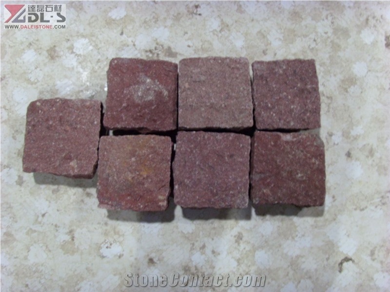 China Natural Danyang Red Natural Red Porphyry Cube Stone,Dayang Red Porphyry Cube Stone,G699 Granite Cobble Paver/Red Granite,Putian Red,Danyang Red Porphyry Cube Stone,G699 Granite/Patio Paving