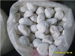 China White Marble Pebbles River Stones Hot Selling, Tumbled Walkway Pebble Stone