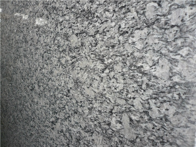 China White Sea Wave, Spray White, Flower Grey Granite Floor Tiles Big Slabs,Spray White,Wave White,Sea White,China Grey Granite,Polished Slabs & Tiles,Cheap Chinese Granite Spray White Granite Tiles