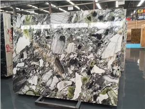 Cold Jade/Primavera Marble,Cold Jade Marble Pattern/White Beauty Marble/Cool Emerald Marble,Primavera Marble Ice Green Cold Jade Green Black Grey Marble Slab,Own Quarry Ice Green/Cold Jade/Primavera