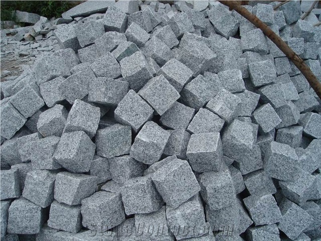 G603 Granite Cube Pavers Trumble Split Landscape Cobblestone