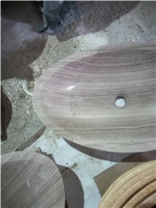 Grey Wooden Marble Basins, Centaurus Emperador Basins, Natural Stone Basin, Kitchen Sinks, Light Grey Wood Grain Marble Sinks, Wooden Vein Marble Sinks,Bathroom Sinks/Basins, Wash Bowl,Wooden Vein Mar