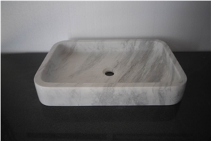 Italian Carrara Marble Bathroom Basin, White Marble Sinks & Basins, Carrara​ Vessel Sink & Carrara White Marble Stone Basin, Carrara White Marble Bathroom Sink Basin, Carrara Wash Basin Price
