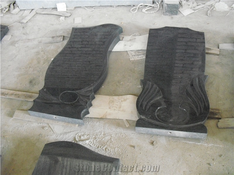 Polished G654 Granite Tombstones, Russia Style Tombstone/Monument G654 Granite Tombstone/Monument