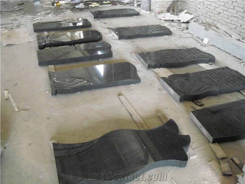 Polished G654 Granite Tombstones, Russia Style Tombstone/Monument G654 Granite Tombstone/Monument