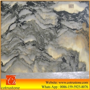 Polished Landscape White Marble Slabs & Tiles, Chinese Landscape Painting Marble,Landscape White Marble Tile & Slab ,Landscape Painting Marble