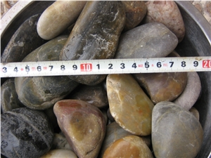 Polished Mixed Colors Pebbles,Multi Color Pebble,Multicolor Nature Stone Pebbles,Cobble Stone Driveway & Walkway Pebble, River Walkway Pebble Stone