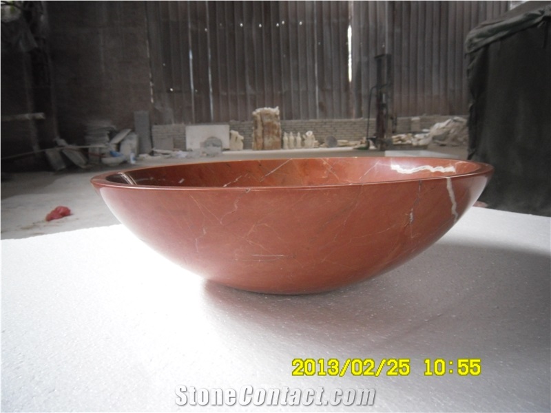 Red Marble Polished Basin,Marble Stone Sinks,Polished Sinks Exporter,Red Polished Marble Hand Wash Sinks and Basins,Red Marble Vessel Sinks,Red Marble