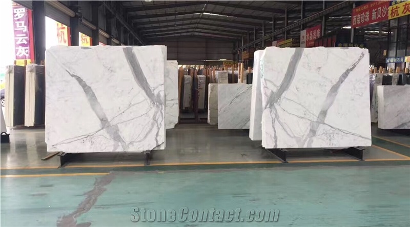 Statuario Slabs Italian Luxury White Marble Slabs Perfect Snow White Slabs