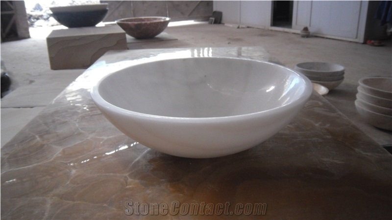 White Marble Sink (Bowl),White Marble Sinks&Basin(Bowl),White Marble Wash Basin and Bathroom Sink/ Natural Stone Wash Basin and Bathroom Sink/ Wash