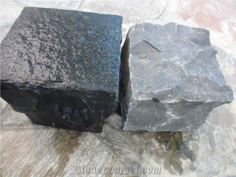 Zhangpu Black Basalt Paving Stone /Andesite/Basalto/Cobble Stone/ for Walkway/Road Paving,Zp Black Basalt / Zhangpu Black / Basalt / Paver,Zhangpu Black Basalt Color Paving Stone,China Black Basalt