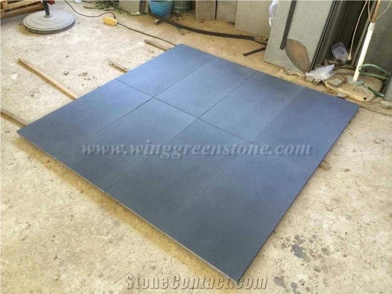 China Blue Stone Tiles , China Blue Honed Stone Floor Coverings