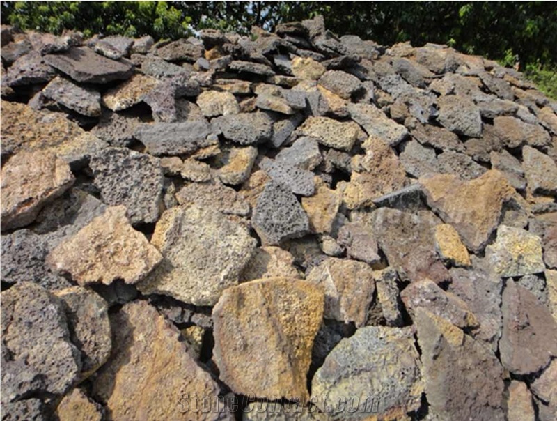 Gray Volcanic Stone,Lava Stone,Random Andesite Sawn Flagstones,Flagstone Courtyard,Garden Landscaping Paving Stone,Flagstone Wall