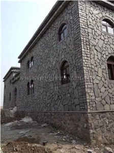 Random Walkway Paver,Crazy Paver Stone, Yellow Slate Pavers Radom Shape, Yellow Wooden Vein Pavers, Random Flag Stone, Yellow Slate Wall Cladding, Yellow Slate Floor Decoration, Xiamen Winggreen Stone