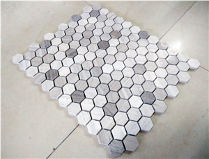 Hexagon Carrara Marble Mosaic