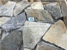 Blue Quartzite Little Tumbled Random Flagstone,Quartzite Crazy Stone,Blue Flagstone Wall,Quartzite Irregular Flagstones,Quartzite Flagstone Walkway Pavers,Flagstone Wall,Quartzite Flagstone Courtyard