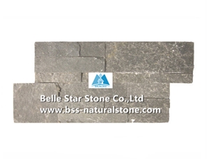 Grey Split Face Slate S Cut Ledgestone,Riven Slate Culture Stone,Grey Stone Cladding,Grey Slate Stacked Stone,Slate Thin Stone Veneer,Natural Stone Wall Panels,Landscaping Wall Cladding
