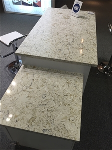 Bianco Drift Quartz Stone Kitchen Countertop Engineered Stone Worktops for Multifamily/Hospitality Projects