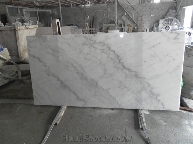 China Cloud White Guangxi White Lightning China Carrara White Marble Polished Slabs & Flooring Tiles Wall Tile