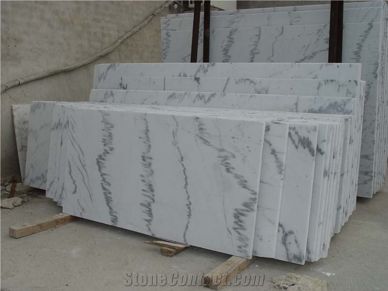 China Cloud White Guangxi White Lightning China Carrara White Marble Polished Slabs & Flooring Tiles Wall Tile