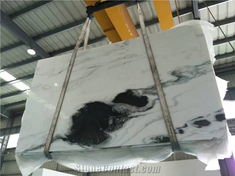 China Panda White Marble Polished Bookmatch Slabs & Tiles, Floor Covering, Wall Covering