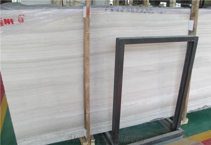 China White Wood Marble Polished Honed Brushed Slabs Flooring Tile Wall Tile