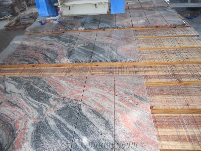 Chinese Cheap Multicolor Red Granite Indoor Floor, Cut to Size