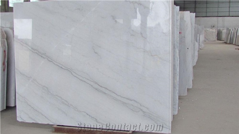 Chinese White Carrara Marble China Cloud White Guangxi White Lightening China Carrara White Marble Polished Table Tops