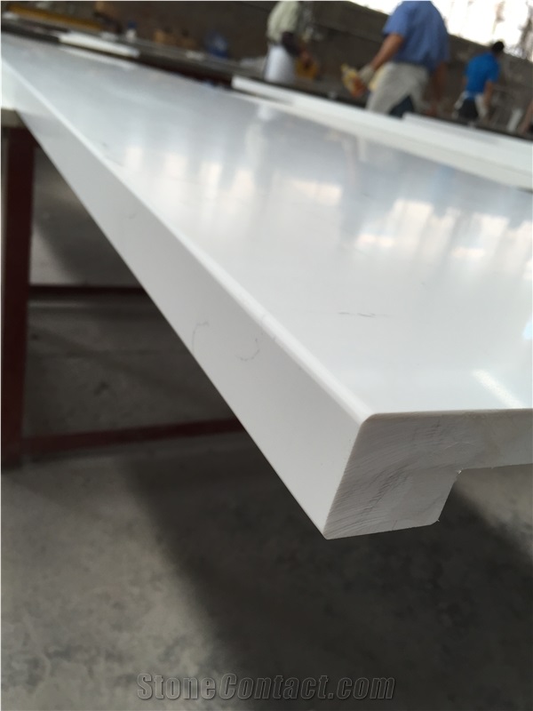 Hot Popular Colors Of Carrara White Grey Finegrain Quartz Countertops for Usa Market
