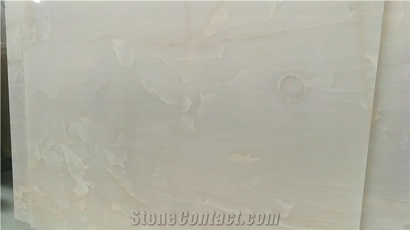 Iran Snow White Onyx Polished Slabs for Flooring Tile Wall Tile