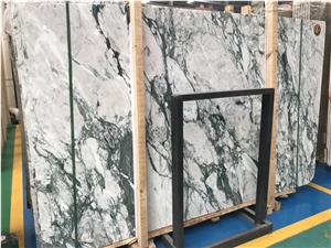 White Marble with Green Veins Tiles & Slabs for Wall Covering Floor Covering Countertop